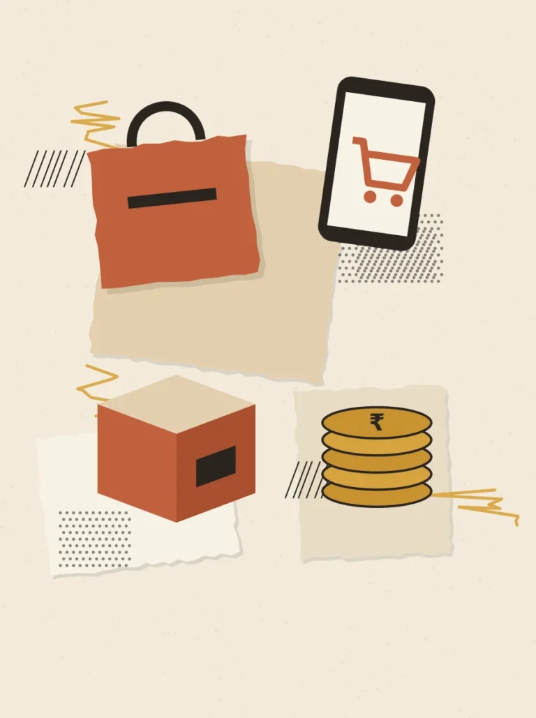 Paper collage illustration for Marketing for D2C and Consumer Brands